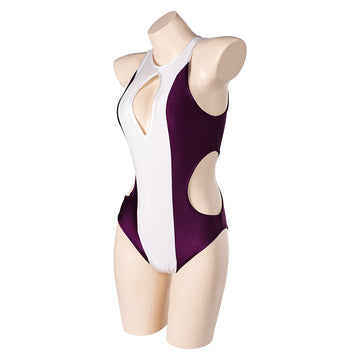 She-Hulk Jennifer Walters Women White And Purple One-piece Swimsuit Cosplay Costume